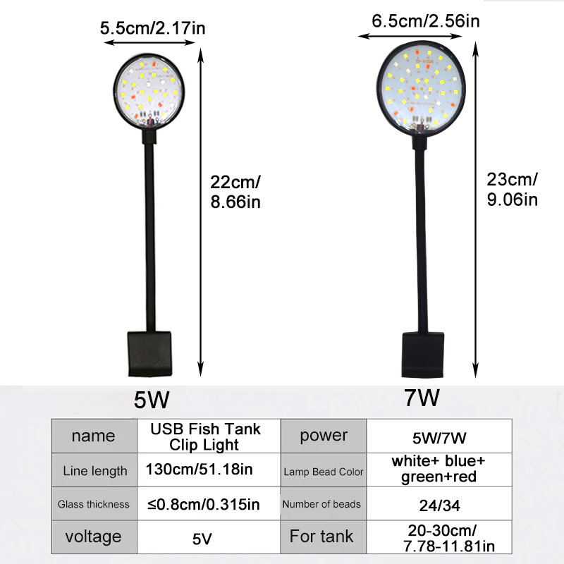 Usb aquário lâmpada led luz do - Aquarium Planted Tank Fertilizer avaliação e preço