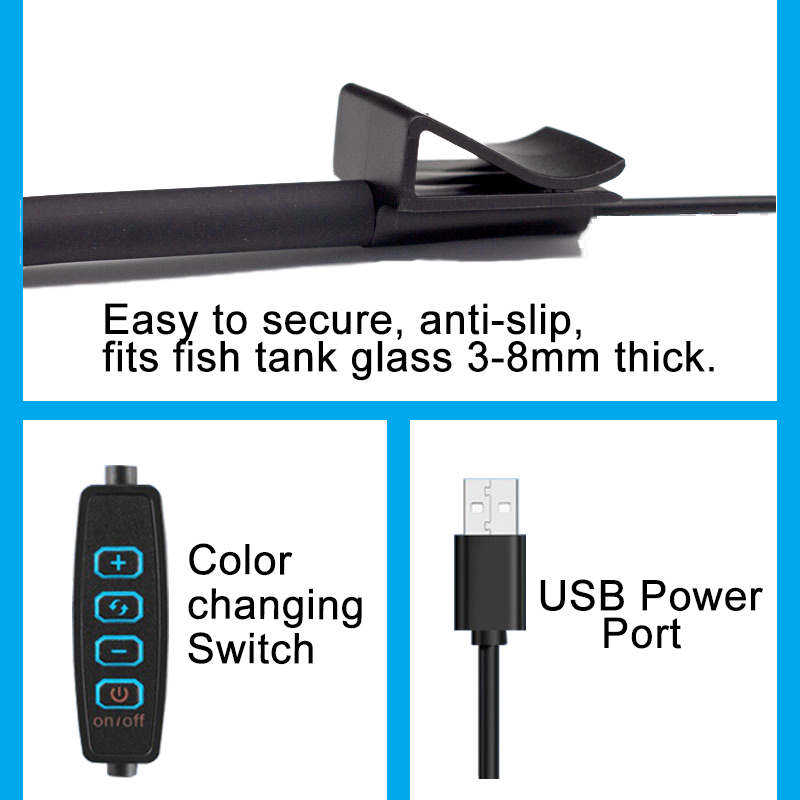 Usb aquário lâmpada led luz do - Aquarium Planted Tank Fertilizer avaliação e preço