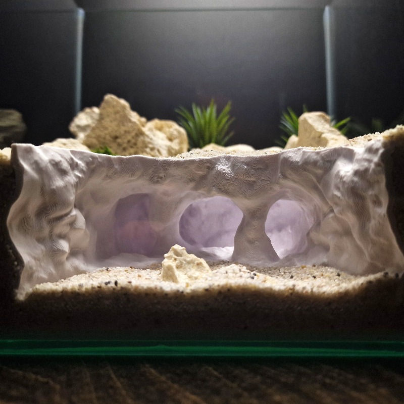 3d impresso bifurcado caverna  - Aquarium Planet avaliação e preço