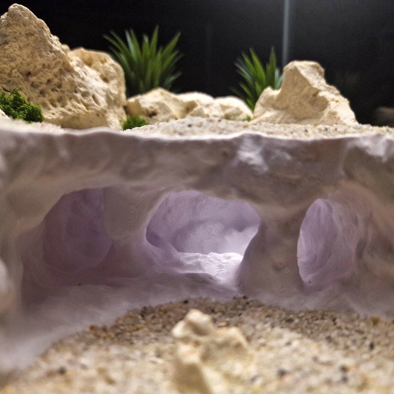 3d impresso bifurcado caverna  - Aquarium Planet avaliação e preço
